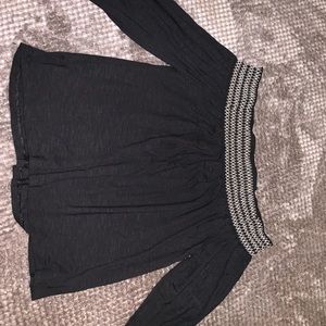 off the shoulder black top